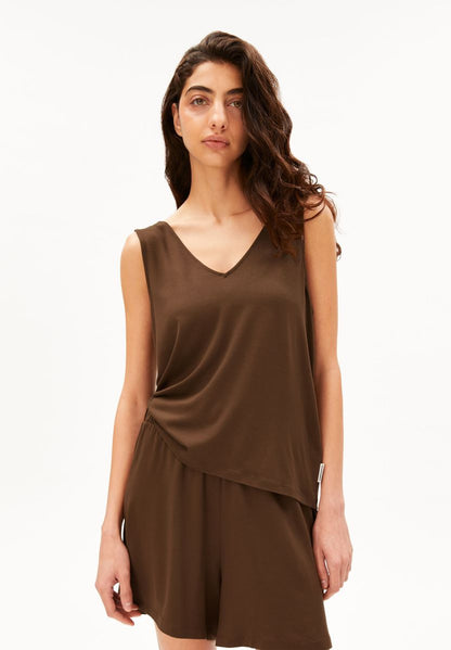V-NECK JERSEY TOP