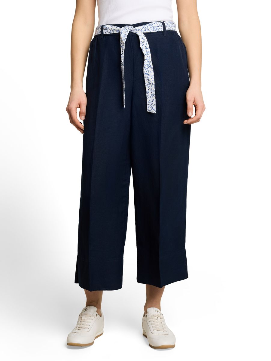 Culotte Hose mit Leinenanteil