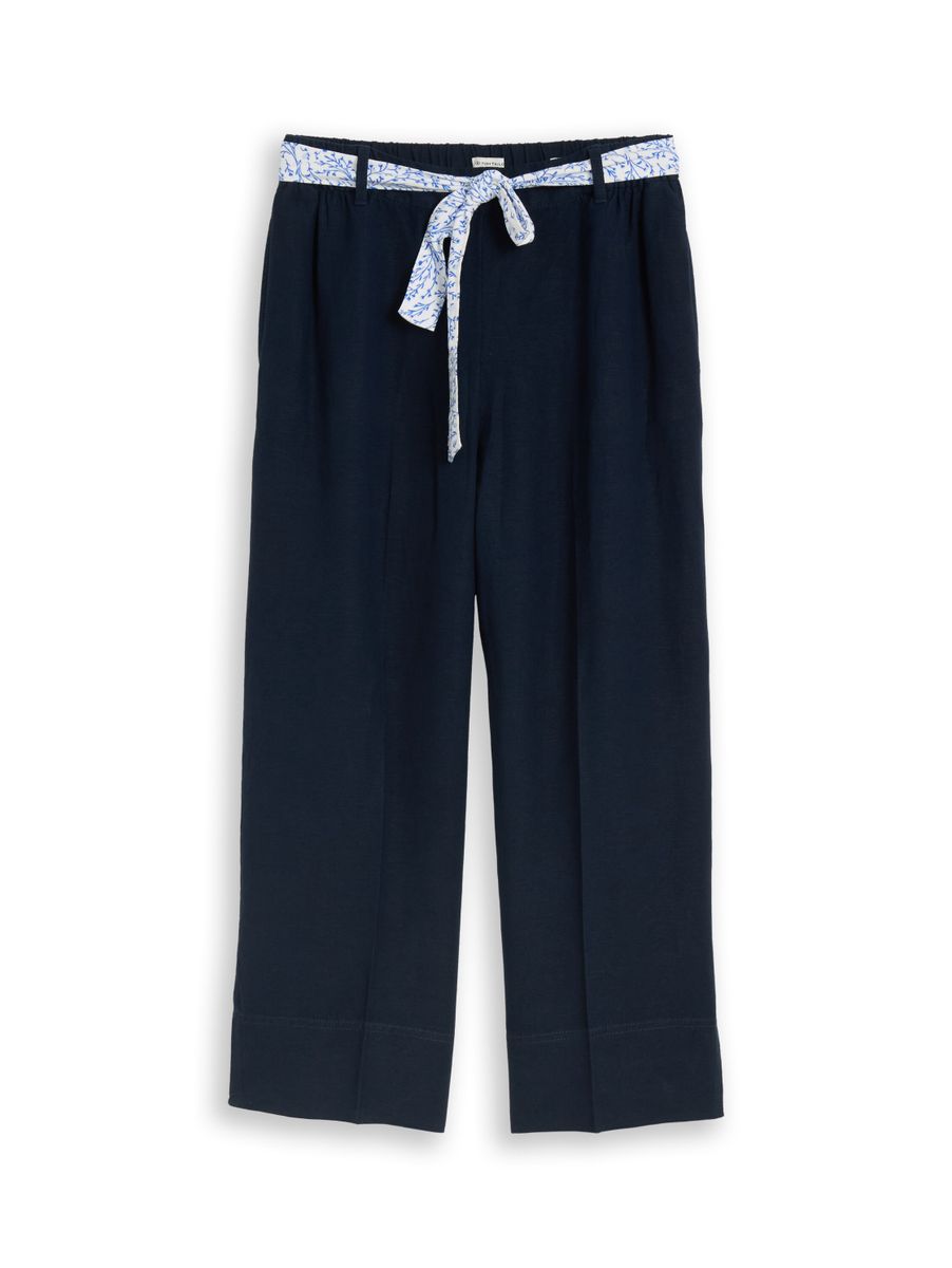 Culotte Hose mit Leinenanteil