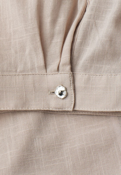 Kurzarm Hemdbluse in Unifarbe