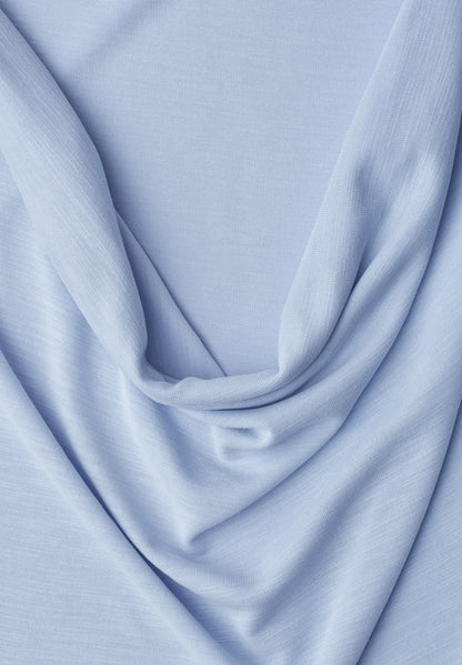 Silk-Look Top mit Wasserfall-Ausschnitt