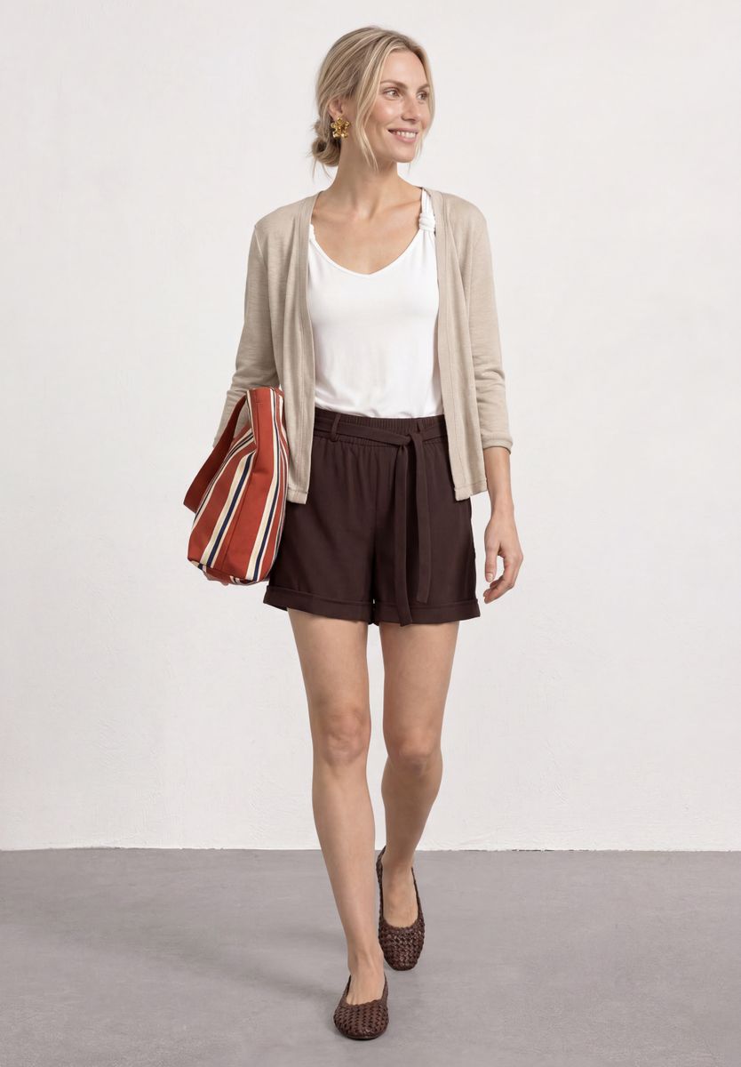 3/4-Arm Jacke in offener Passform