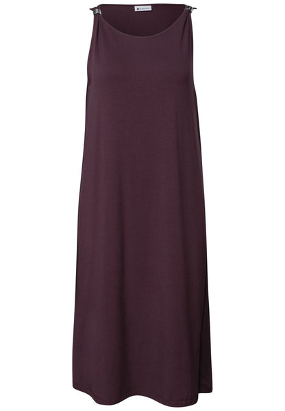 Knielanges Kleid mit Schnallendetail