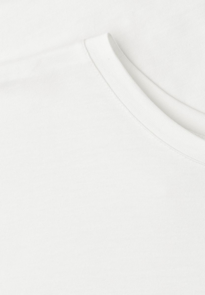 T-Shirt mit Rundhals und Spitze