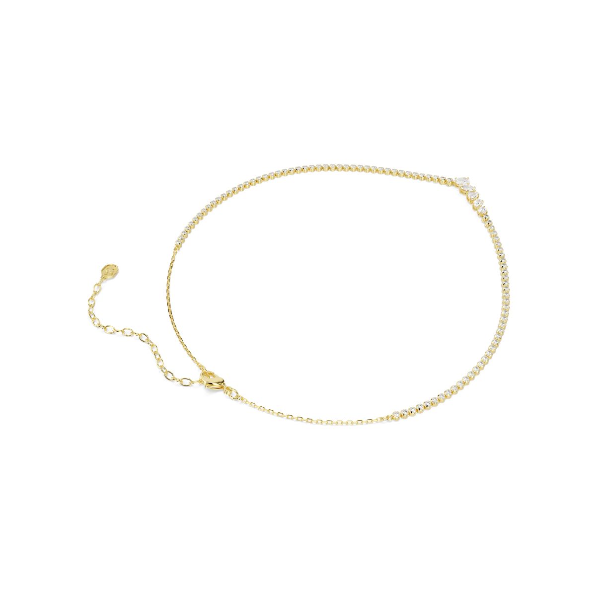 Mesmera Halskette, Verschiedene Schliffe, Weiß, 18K goldbeschichtet