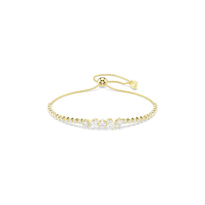 Mesmera Armband, Verschiedene Schliffe, Weiß, 18K goldbeschichtet