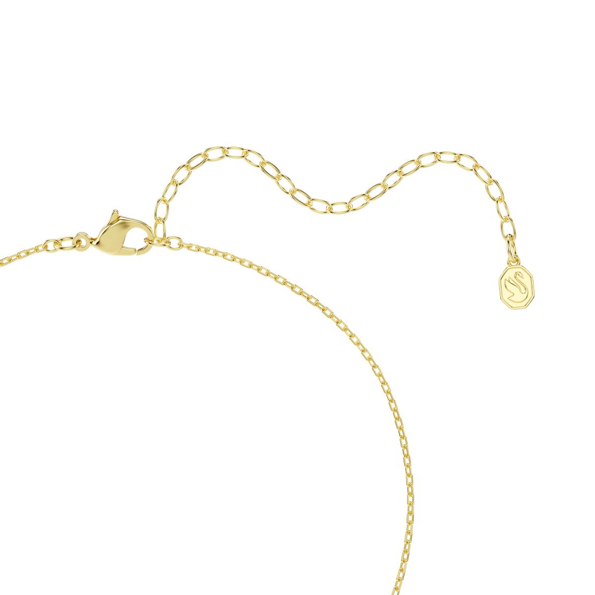 Mesmera Y-Halskette, Verschiedene Schliffe, Weiß, 18K goldbeschichtet