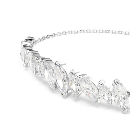 Mesmera Armband, Marquise Schliff, Weiß, Rhodiniert