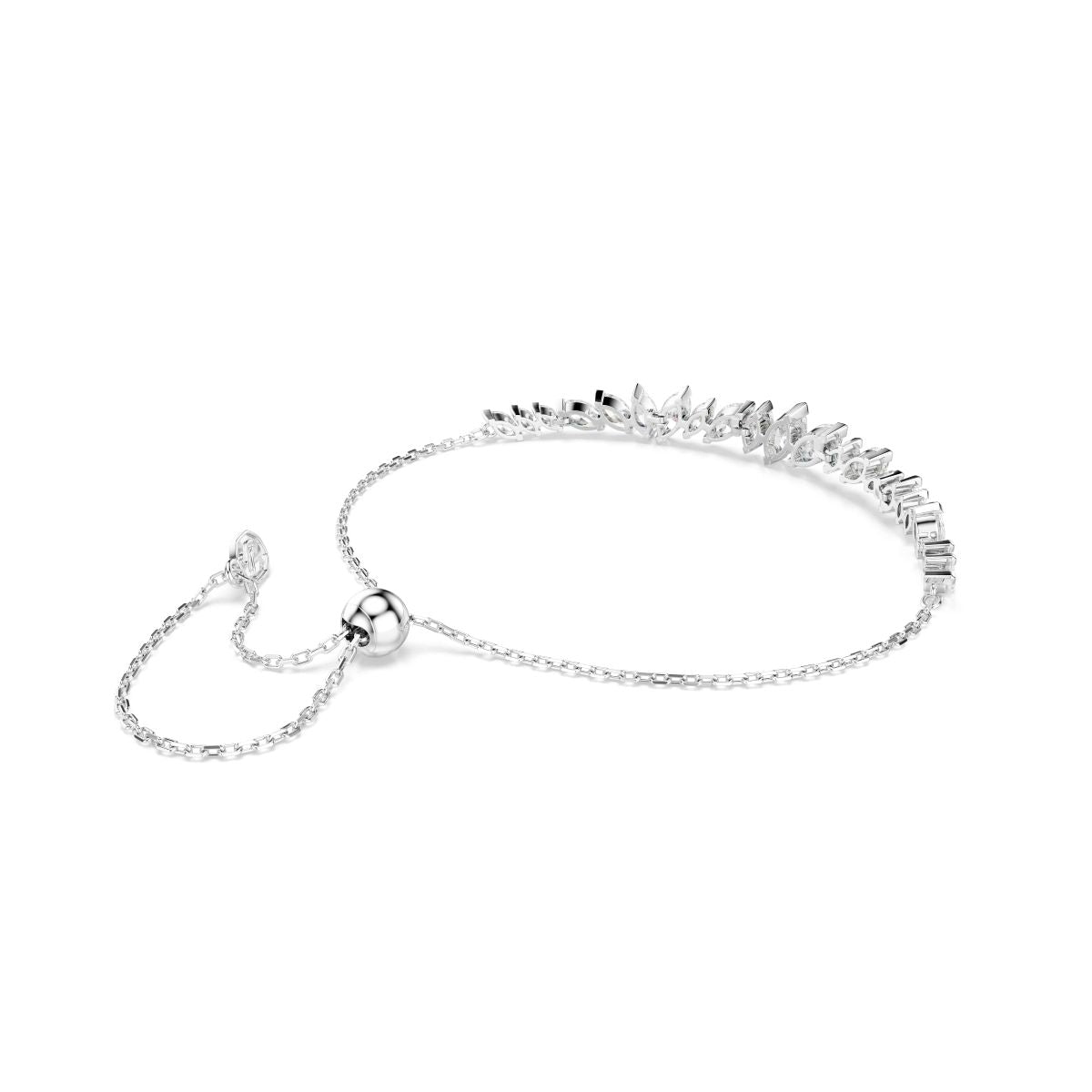 Mesmera Armband, Marquise Schliff, Weiß, Rhodiniert