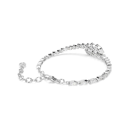 Mesmera Armband, Marquise Schliff, Weiß, Rhodiniert