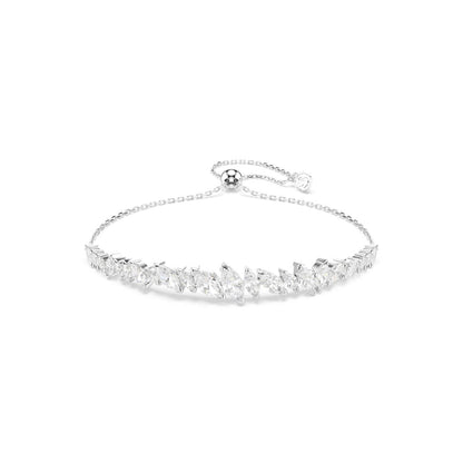 Mesmera Armband, Marquise Schliff, Weiß, Rhodiniert