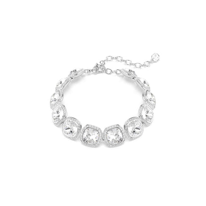 Una Angelic Armband, Kissenschliff, Weiß, Rhodiniert