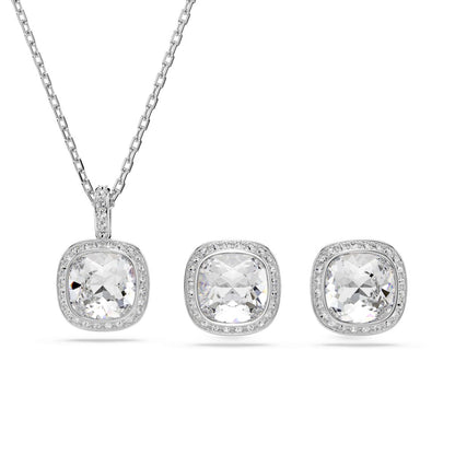 Una Angelic Set, Kissenschliff, Weiß, Rhodiniert