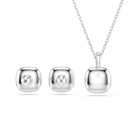 Una Angelic Set, Kissenschliff, Weiß, Rhodiniert