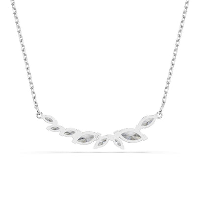 Mesmera Halskette, Marquise Schliff, Weiß, Rhodiniert