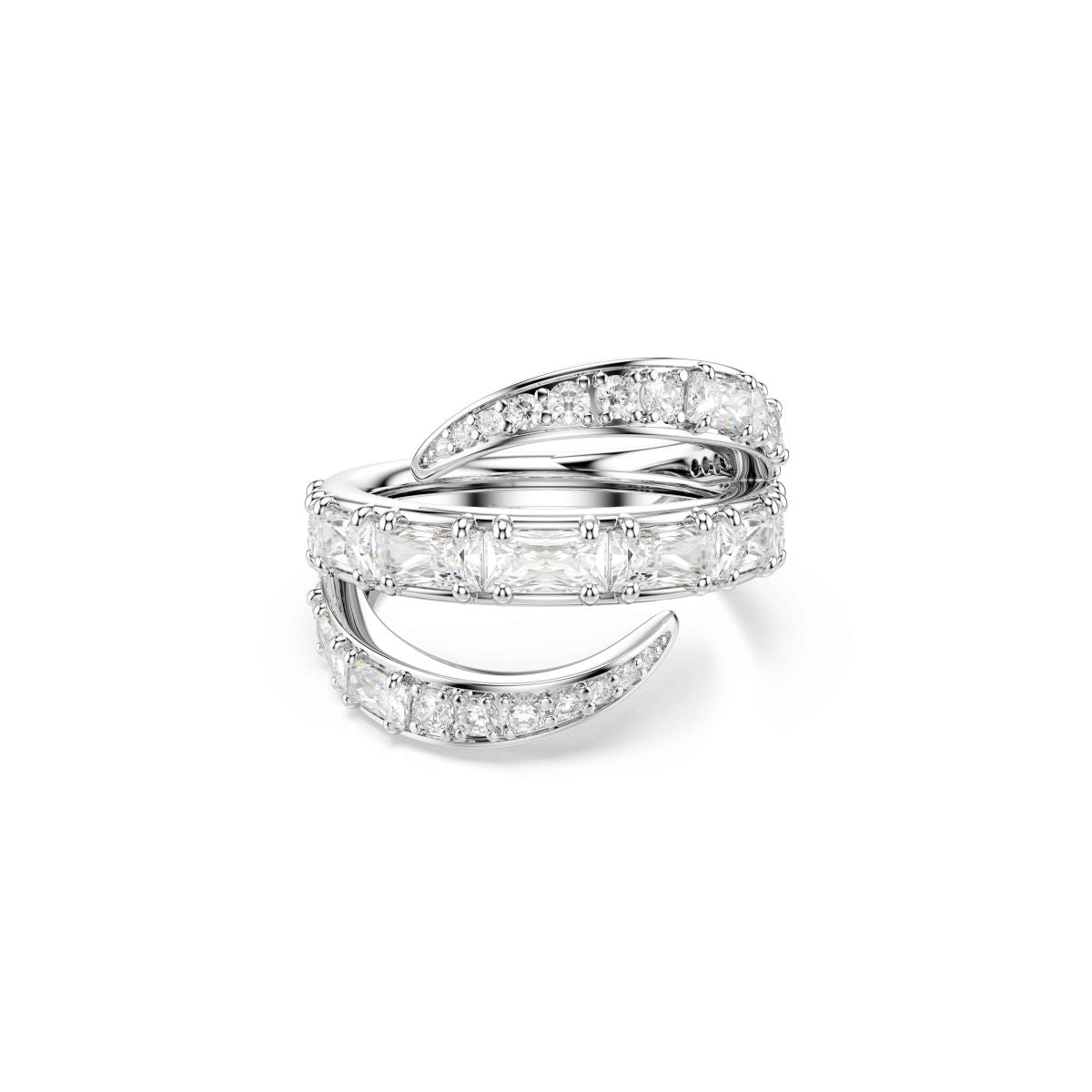Vienna Ring, Verschiedene Schliffe, Schwan, Weiß, Rhodiniert