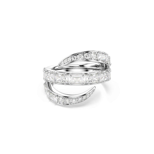 Vienna Ring, Verschiedene Schliffe, Schwan, Weiß, Rhodiniert