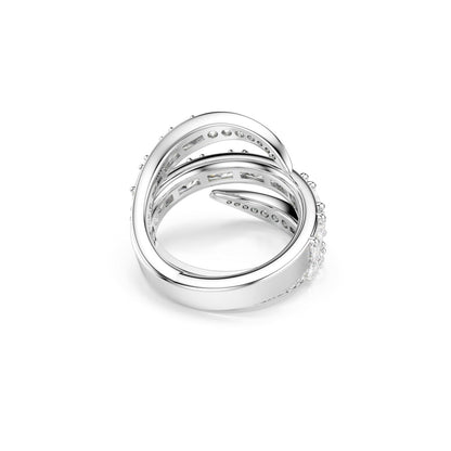 Vienna Ring, Verschiedene Schliffe, Schwan, Weiß, Rhodiniert