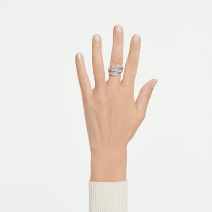 Vienna Ring, Verschiedene Schliffe, Schwan, Weiß, Rhodiniert