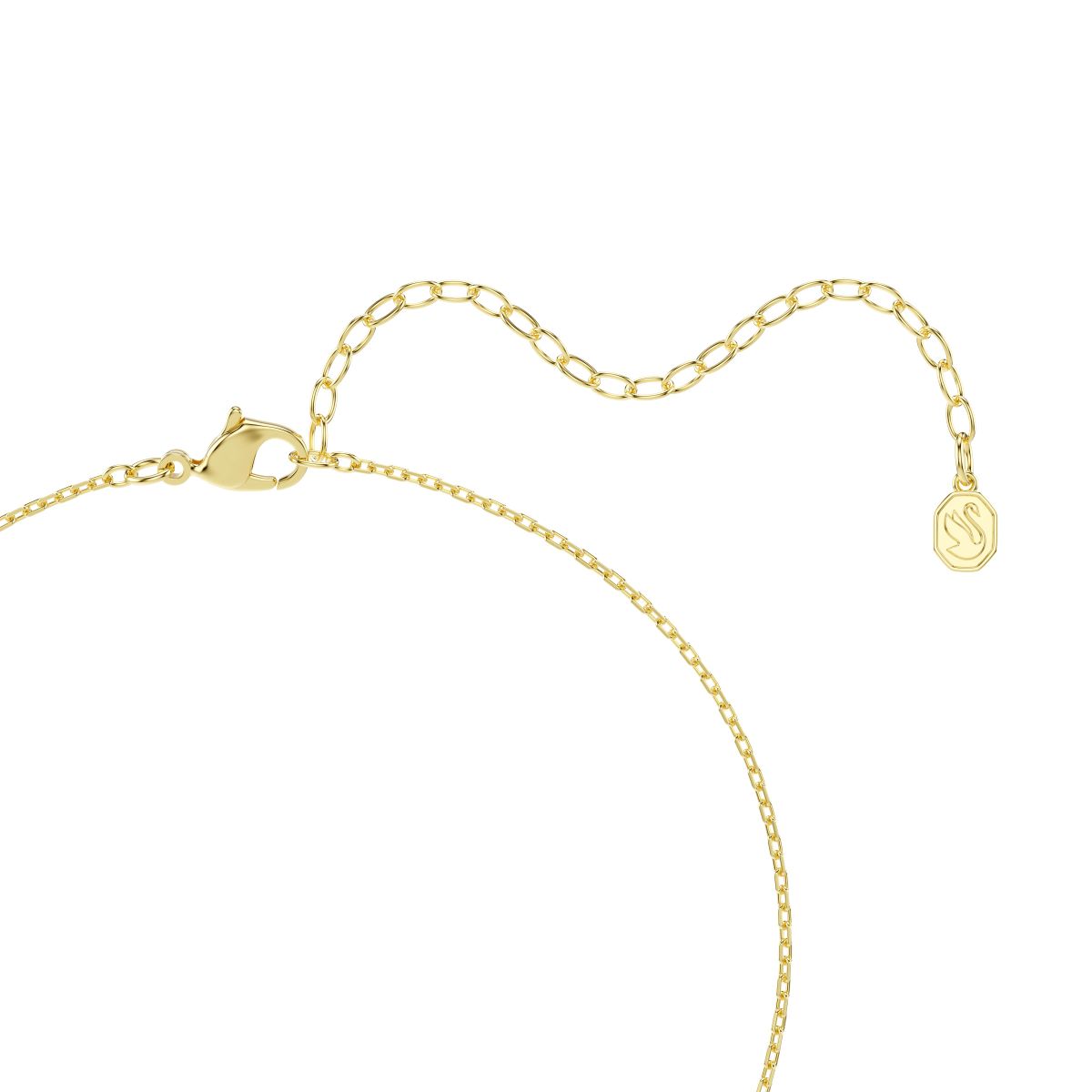 Una Angelic Anhänger, Kissenschliff, Weiß, 18K goldbeschichtet