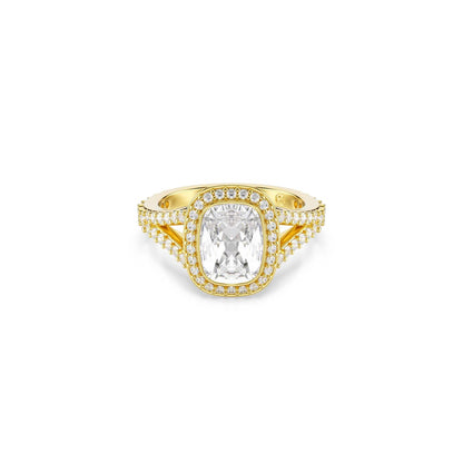 Una Angelic Ring, Kissenschliff, Weiß, 18K goldbeschichtet