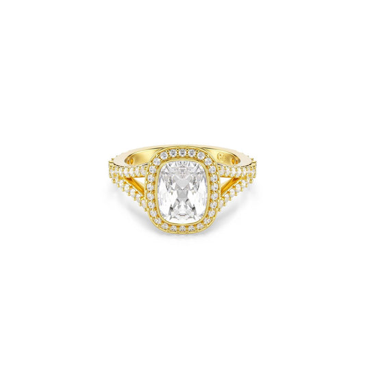 Una Angelic Ring, Kissenschliff, Weiß, 18K goldbeschichtet