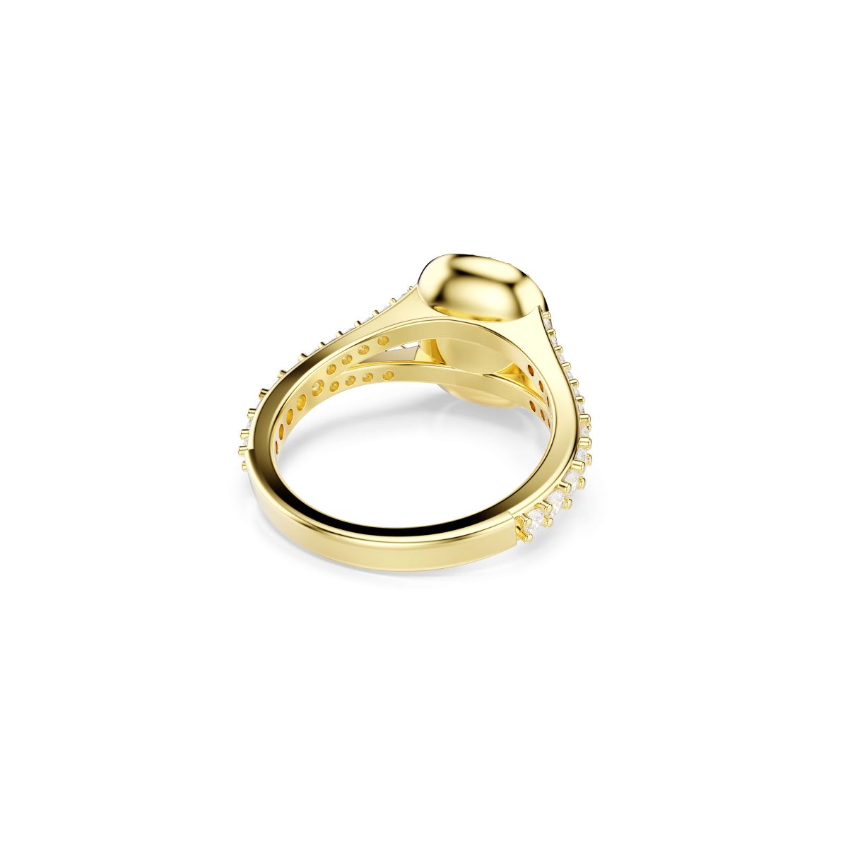 Una Angelic Ring, Kissenschliff, Weiß, 18K goldbeschichtet