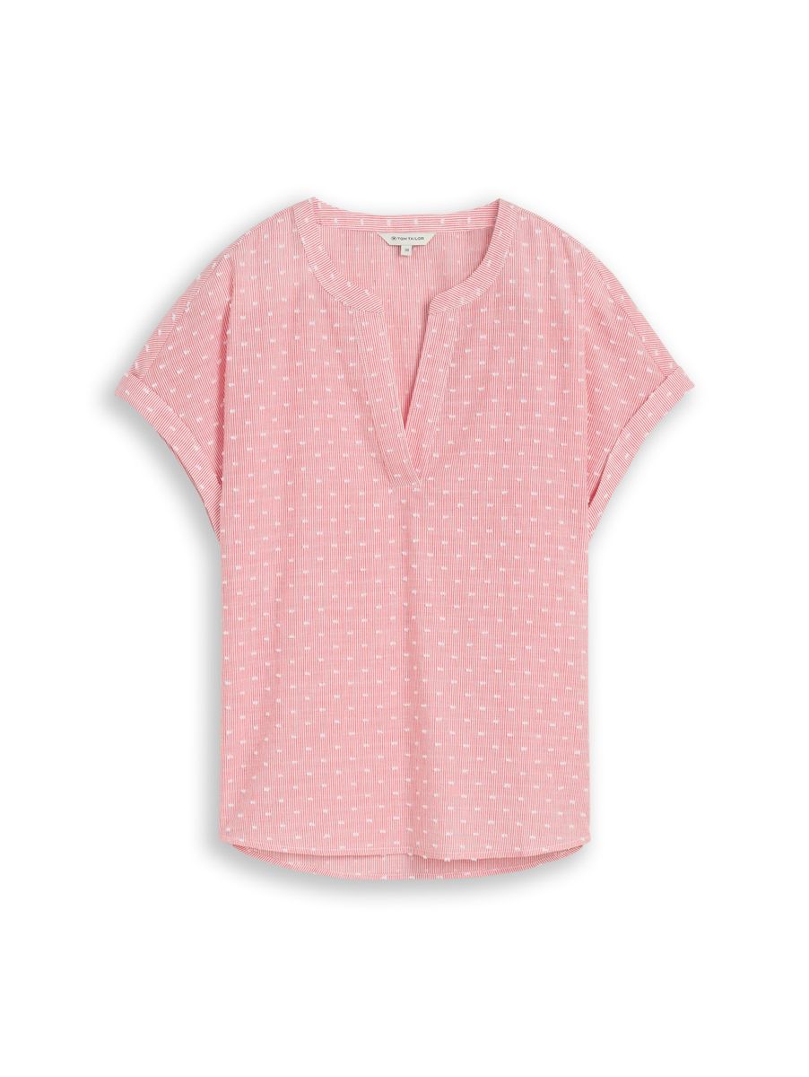 Loose Fit Bluse mit Stickerei