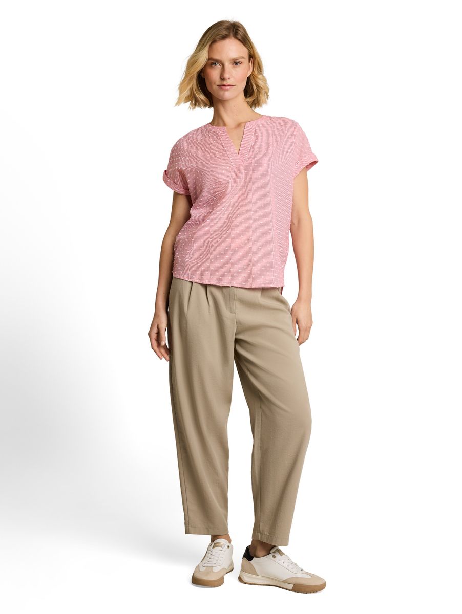 Loose Fit Bluse mit Stickerei