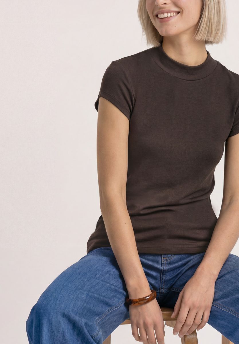 Basic Shirt mit Turtle Neck