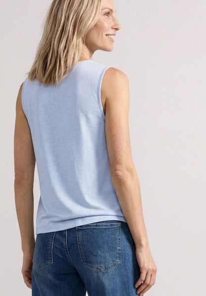 Silk-Look Top mit Wasserfall-Ausschnitt