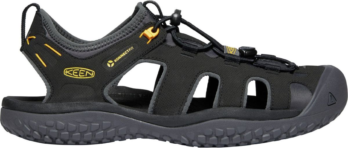 KEEN Herren Trekkingsandale SOLR SANDAL M-BLACK/GOLD