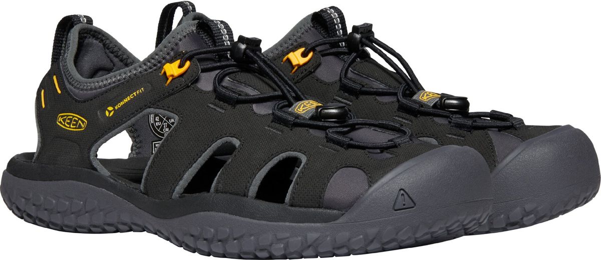 KEEN Herren Trekkingsandale SOLR SANDAL M-BLACK/GOLD