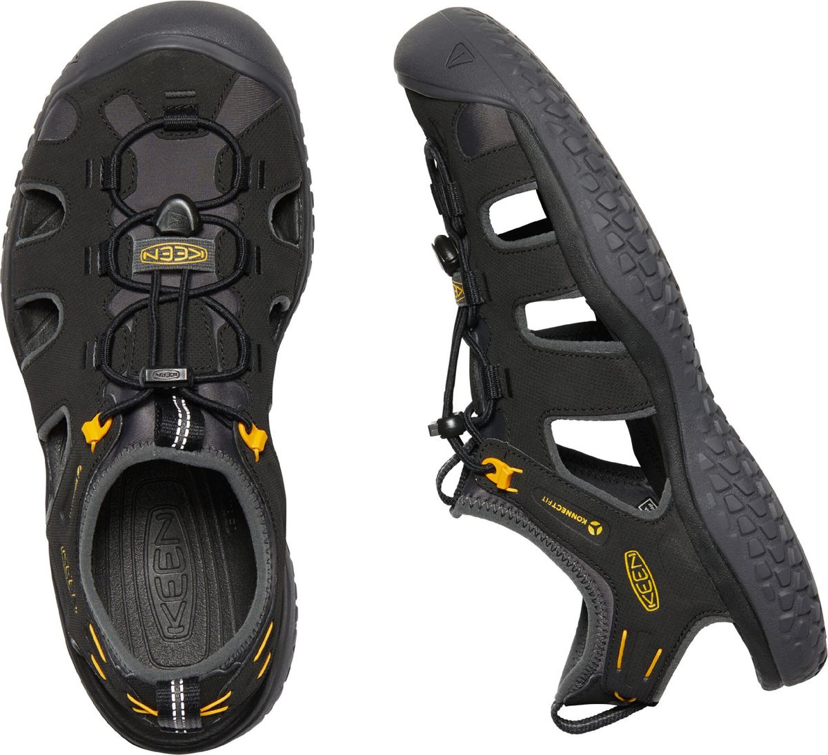 KEEN Herren Trekkingsandale SOLR SANDAL M-BLACK/GOLD