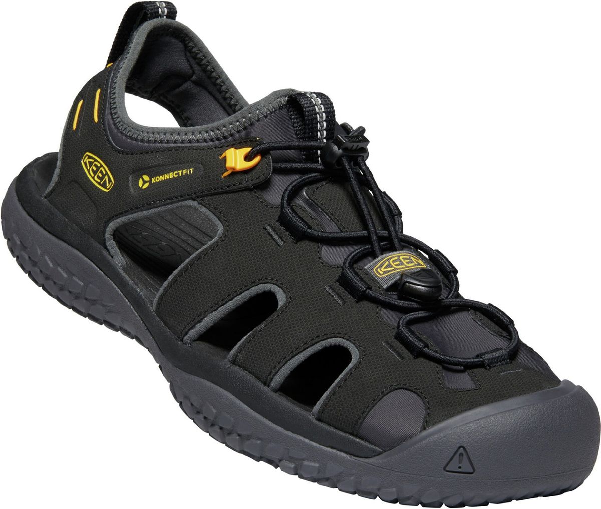 KEEN Herren Trekkingsandale SOLR SANDAL M-BLACK/GOLD