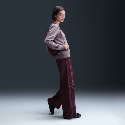 Nike W Nsw Phnx Flc Std Logo Crew - lt violet ore/burgundy crush