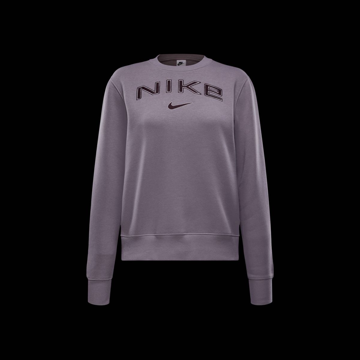 Nike W Nsw Phnx Flc Std Logo Crew - lt violet ore/burgundy crush