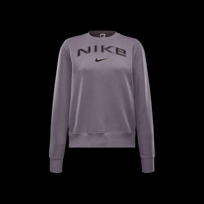 Nike W Nsw Phnx Flc Std Logo Crew - lt violet ore/burgundy crush