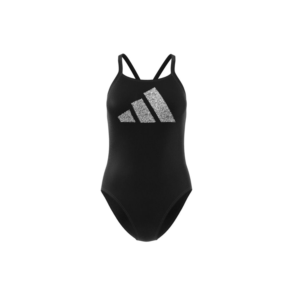 Adidas 3 Bar Logo Print Badeanzug