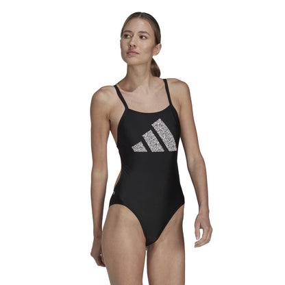 Adidas 3 Bar Logo Print Badeanzug