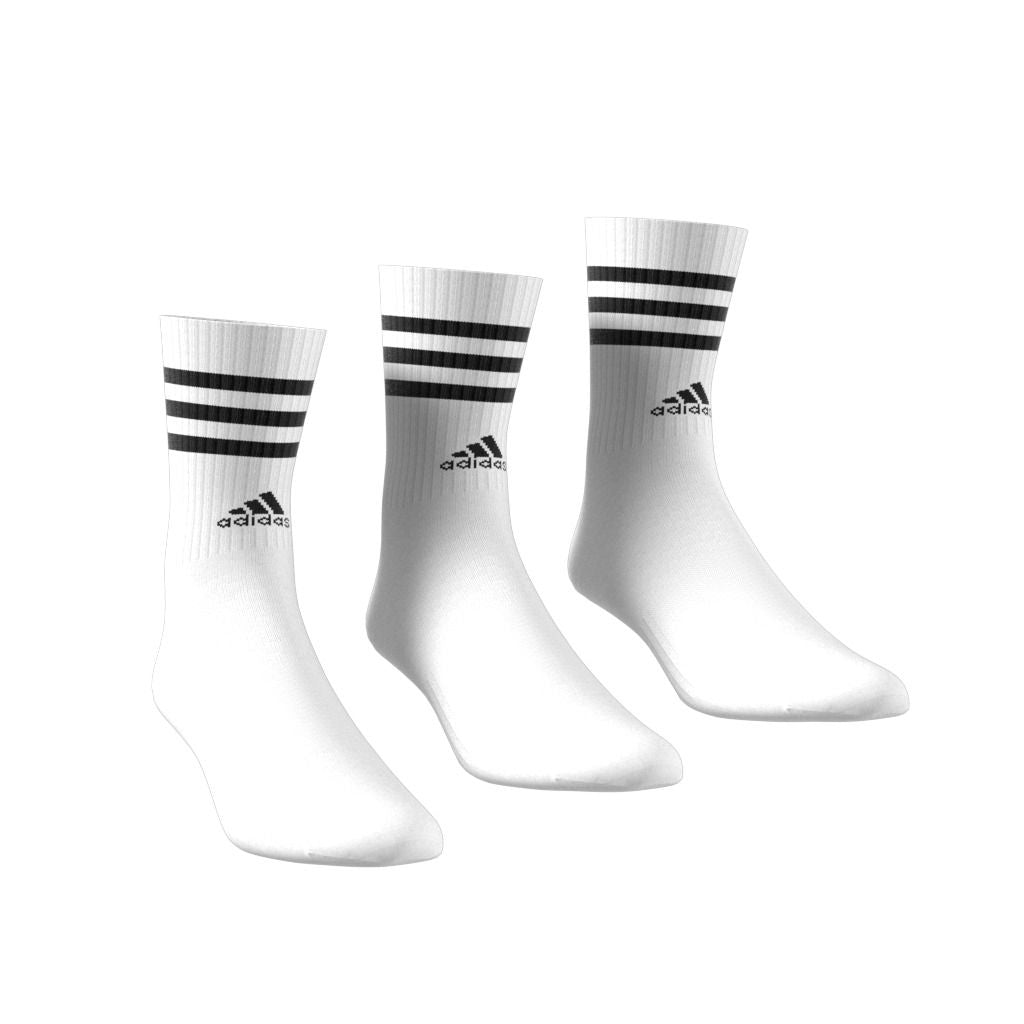 3-Streifen Cushioned Crew Socken, 3 Paar