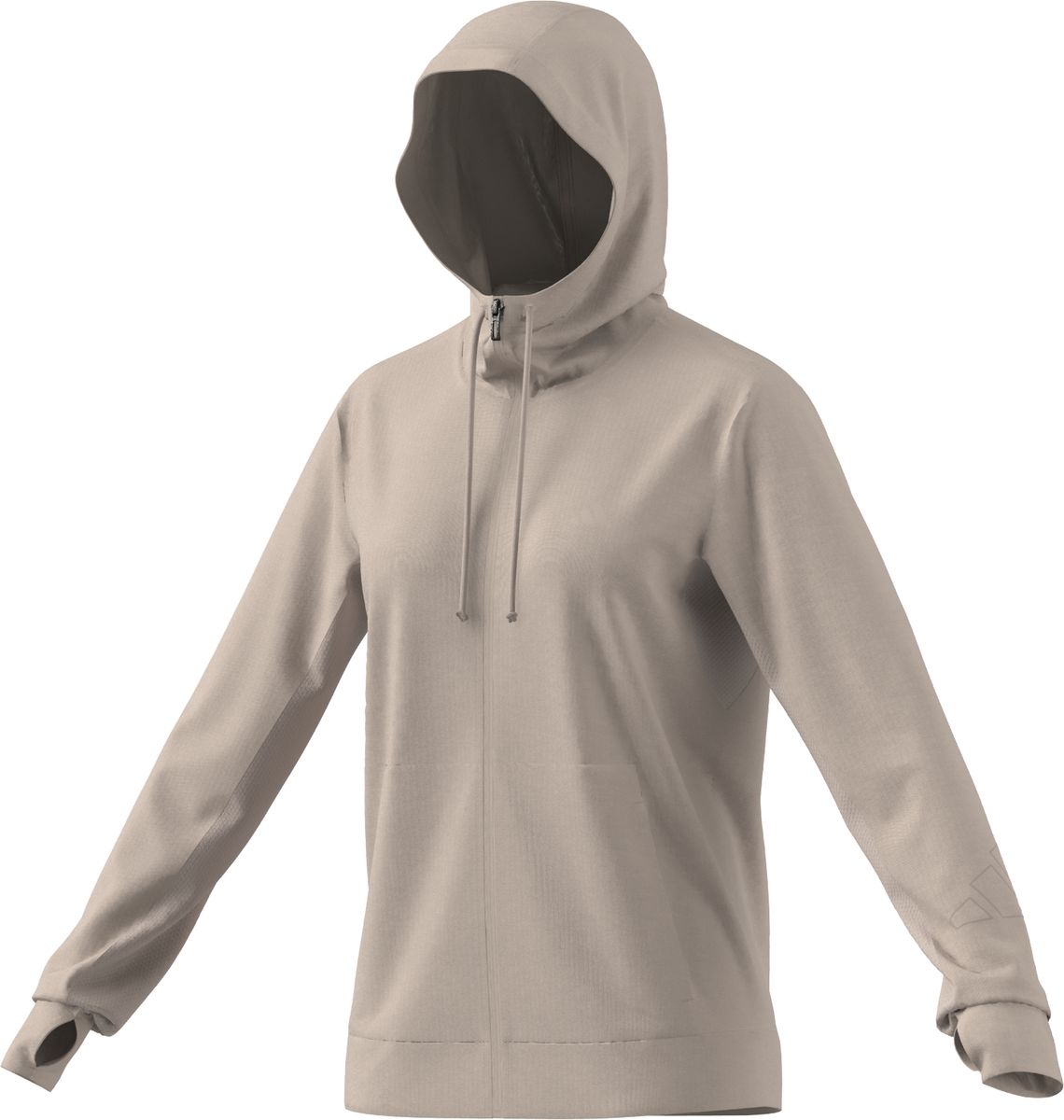 ADIDAS WOMEN TRAINING FULL-ZIP HOODED TRACK TOP