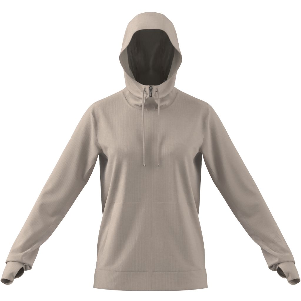 ADIDAS WOMEN TRAINING FULL-ZIP HOODED TRACK TOP