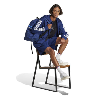 Essentials 3-Streifen French Terry Kapuzenjacke