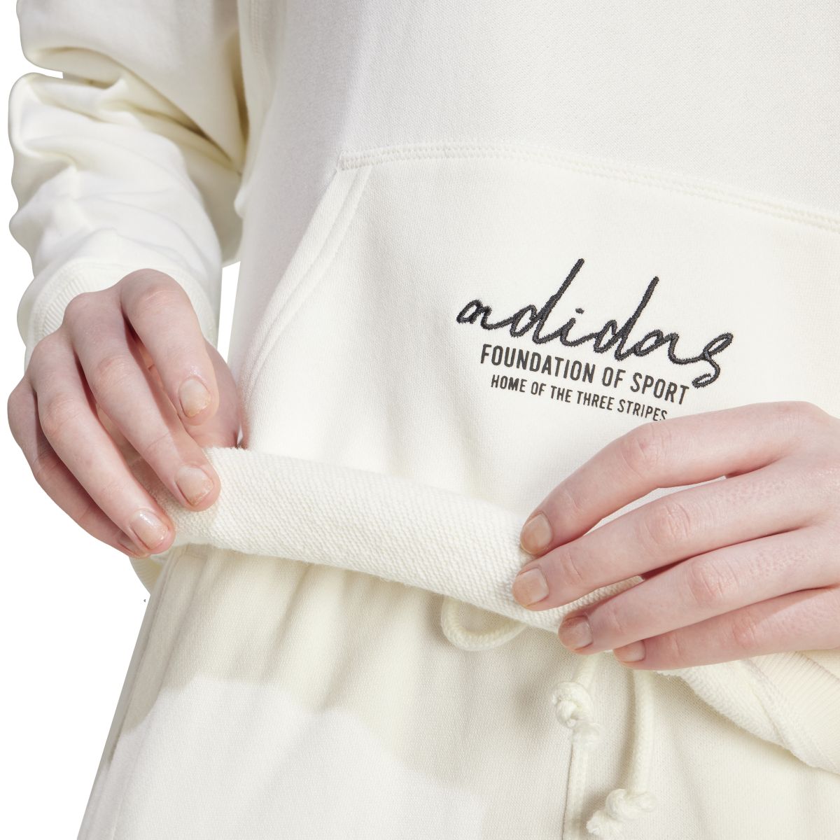 SIGNATURE GRAPHIC EMBROIDERY FRENCH TERRY LOOSE HOODIE
