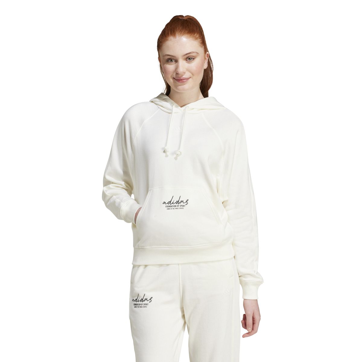 SIGNATURE GRAPHIC EMBROIDERY FRENCH TERRY LOOSE HOODIE