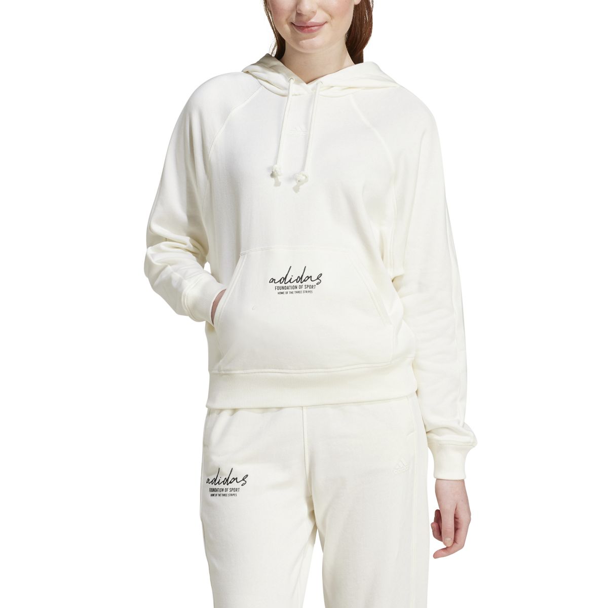 SIGNATURE GRAPHIC EMBROIDERY FRENCH TERRY LOOSE HOODIE