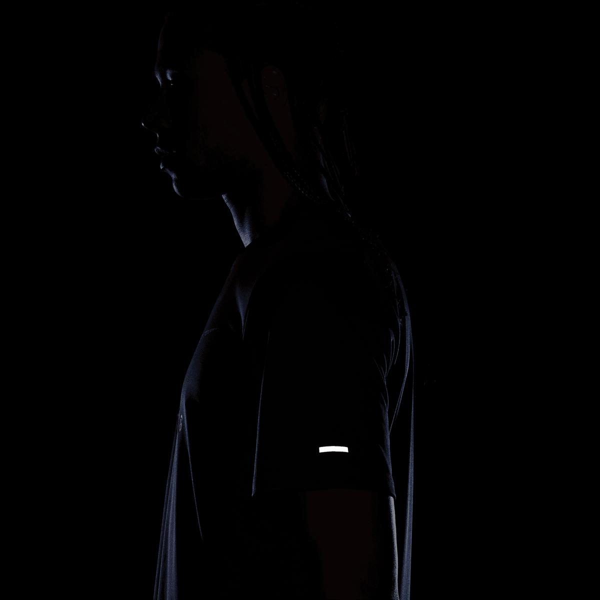 Nike M Nk Df Uv Miler Rundvn Ss Gfx - midnight navy/reflective silv