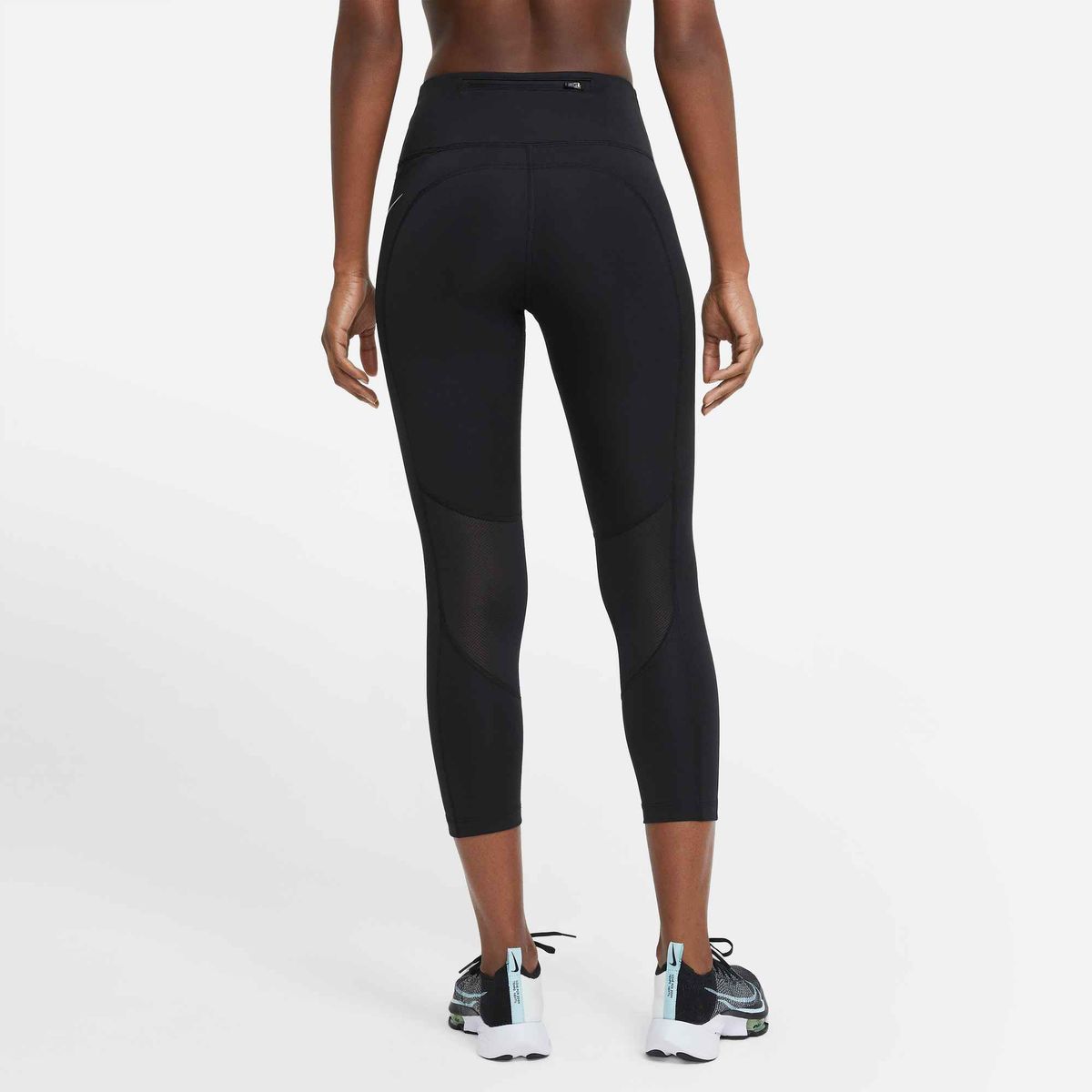 W NK DF FAST CROP - 010/BLACK/REFLECTIVE SILV