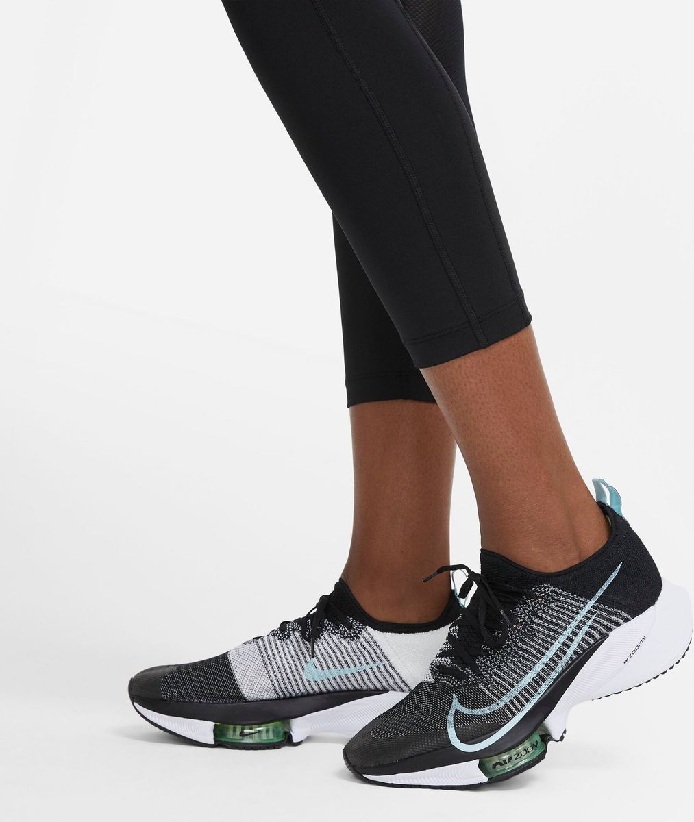 W NK DF FAST CROP - 010/BLACK/REFLECTIVE SILV